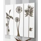 Komposition aus 3 Tafeln mit Duschköpfen und Blättern, hergestellt in Italien – Eduardo Viadurini