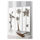 Komposition aus 3 Tafeln mit Duschköpfen und Blättern, hergestellt in Italien – Eduardo Viadurini