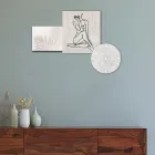 Komposition aus 3 Tafeln mit der Stilisierung einer Frau, hergestellt in Italien – Kaori Viadurini