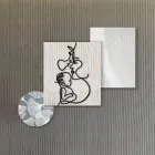 Komposition aus 3 Tafeln mit Stilisierung der Liebe, hergestellt in Italien – Keina Viadurini