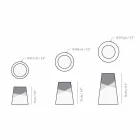 Zusammensetzung von 3 modernen Kerzenhaltern aus massivem Kiefernholz - Weiß Viadurini