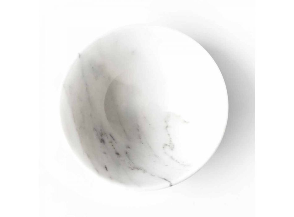 Zusammensetzung von 4 Schalen aus weißem Carrara-Marmor Made in Italy - Cremina Viadurini