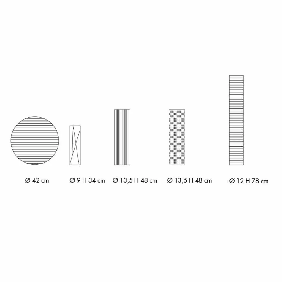 Komposition aus 4 Vasen und Tafelaufsatz aus handbemaltem Porzellan - Liberio Viadurini