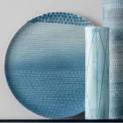 Komposition aus 4 Vasen und Tafelaufsatz aus handbemaltem Porzellan - Liberio Viadurini