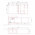 Design Zusammensetzung für Badezimmer Moderne Hängemöbel Made in Italy - Farart2 Viadurini