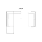 Zusammensetzung des Gartensofas Made in Italy - Rubik Viadurini