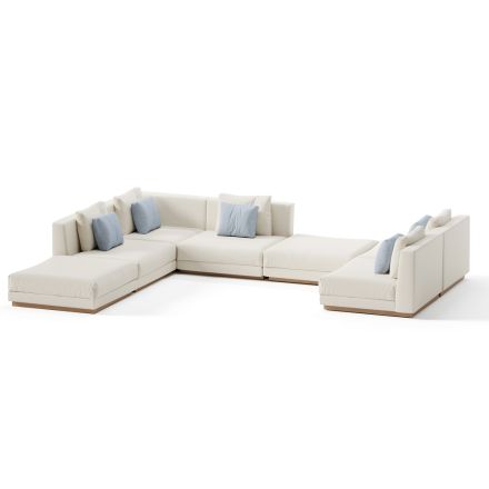 Zusammensetzung des Gartensofas Made in Italy - Rubik Viadurini