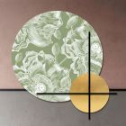 Komposition aus rosa oder grünen Holzplatten mit weißen Blumen, hergestellt in Italien – Fidschi Viadurini
