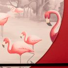 Komposition aus Holzgemälden mit Flamingo-Aufdruck, hergestellt in Italien – Bahamas Viadurini