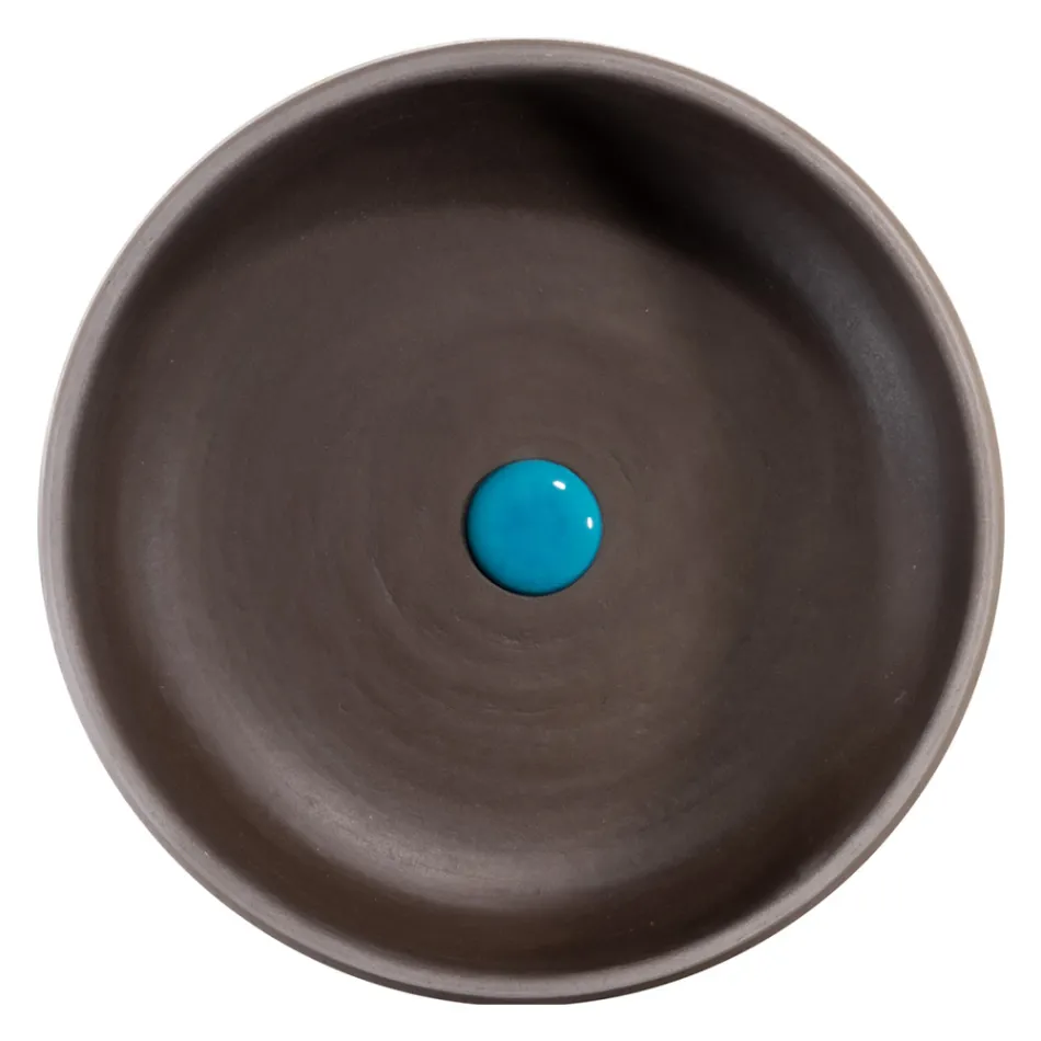 Freistehender Badezimmerschrank in blauer Farbe inklusive Zubehör - Maryse Viadurini