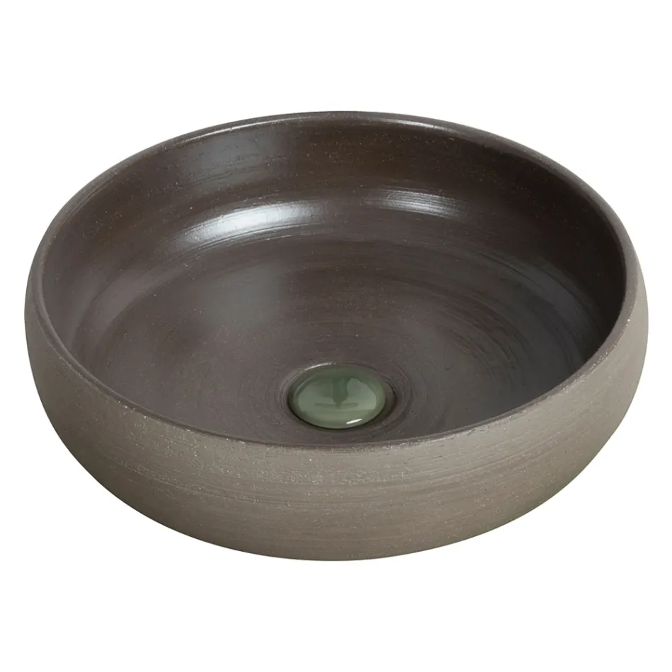 Green Floor Badezimmerschrank-Komposition und emailliertes Zubehör - Maryse Viadurini