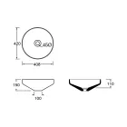 Badezimmerschrank-Komposition mit Waschbecken, Sockel und Spiegel Made in Italy - Hoscar Viadurini