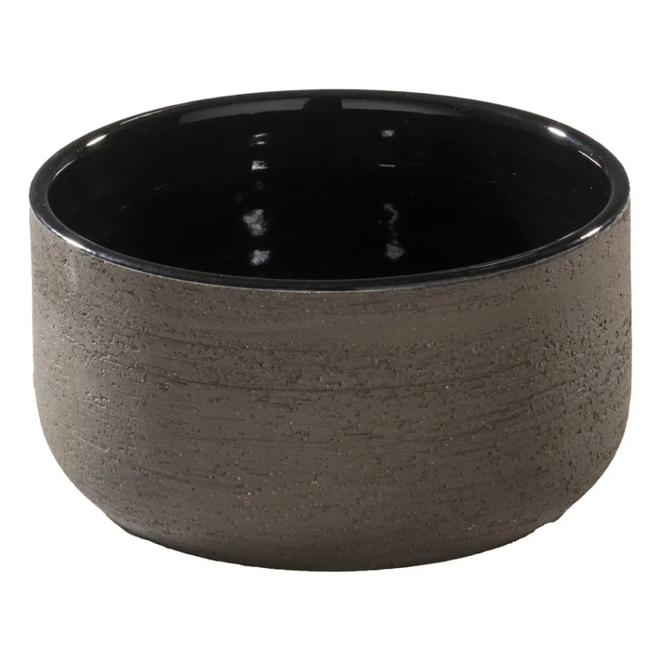 Schwarze Badezimmerschrank-Komposition mit großem Regal und Zubehör - Patryk Viadurini