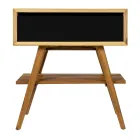 Schwarze Arbeitsplatten-Badezimmerschrank-Komposition mit mitgeliefertem Zubehör – Carolie Viadurini