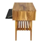 Schwarze Arbeitsplatten-Badezimmerschrank-Komposition mit mitgeliefertem Zubehör – Carolie Viadurini