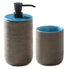 Floor Badezimmermöbel-Komposition mit blauer Design-Schublade - Georges Viadurini