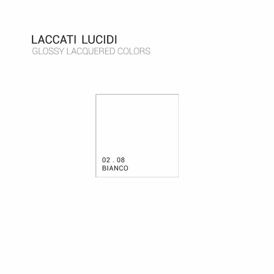 Glückliches modernes lackiertes hölzernes verschobene Badezimmermöbelzusammensetzung Viadurini