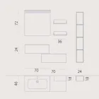 Zusammensetzung Holzmöbel Badezimmer made in Italy Forlì Viadurini