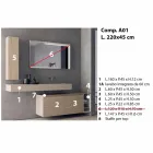 Moderne und hängende Badezimmermöbel Zusammensetzung, Made in Italy Design - Callisi1 Viadurini