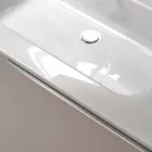 Zusammensetzung von hängenden Badezimmermöbeln im Holzdesign made Italy Genua Viadurini