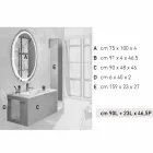 Zusammensetzung von hängenden Badezimmermöbeln im Holzdesign made Italy Genua Viadurini