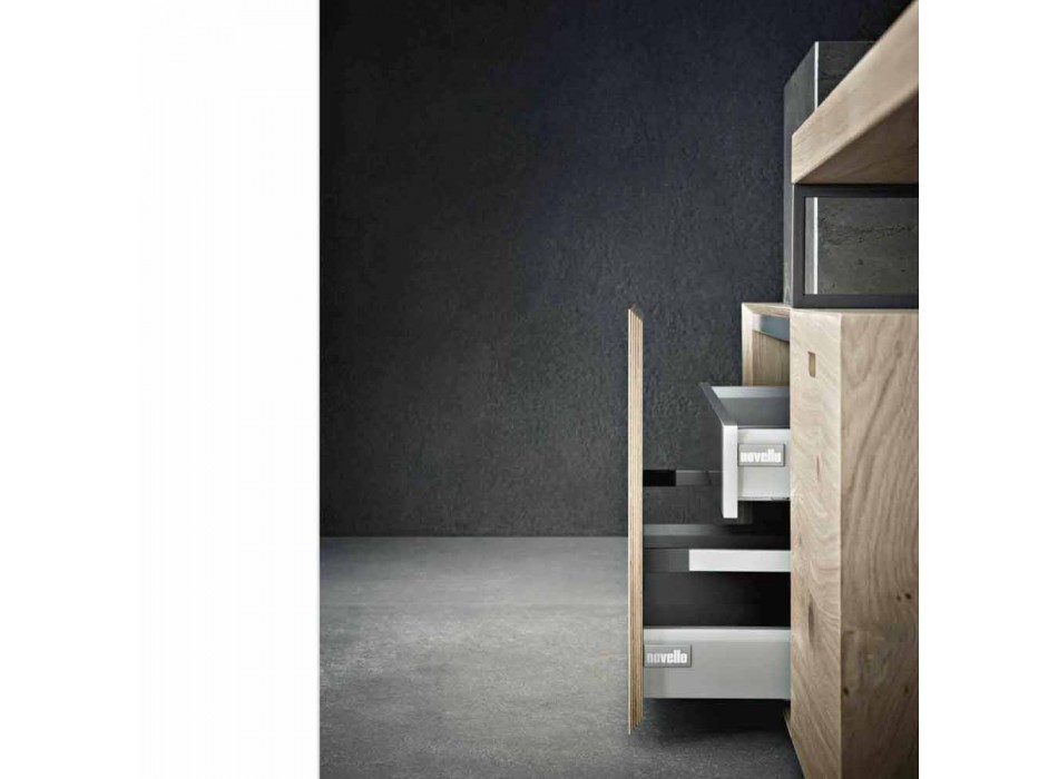 Moderne Badezimmerzusammensetzung von Möbeln mit Bodendesign Hergestellt in Italien - Farart6 Viadurini