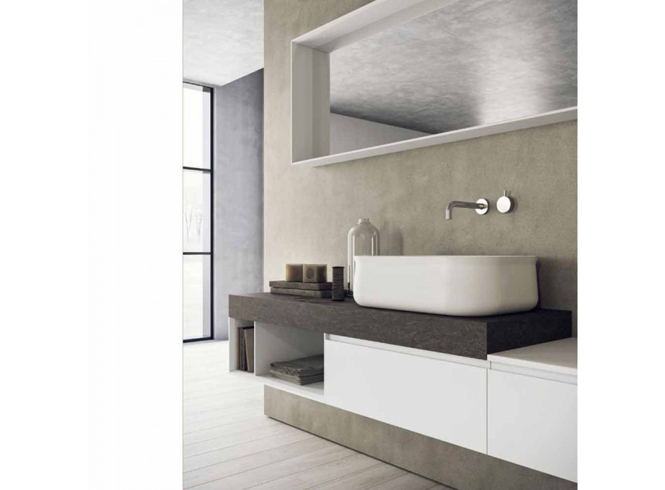 Moderne und hängende Zusammensetzung von Design-Badmöbeln - Callisi2 Viadurini