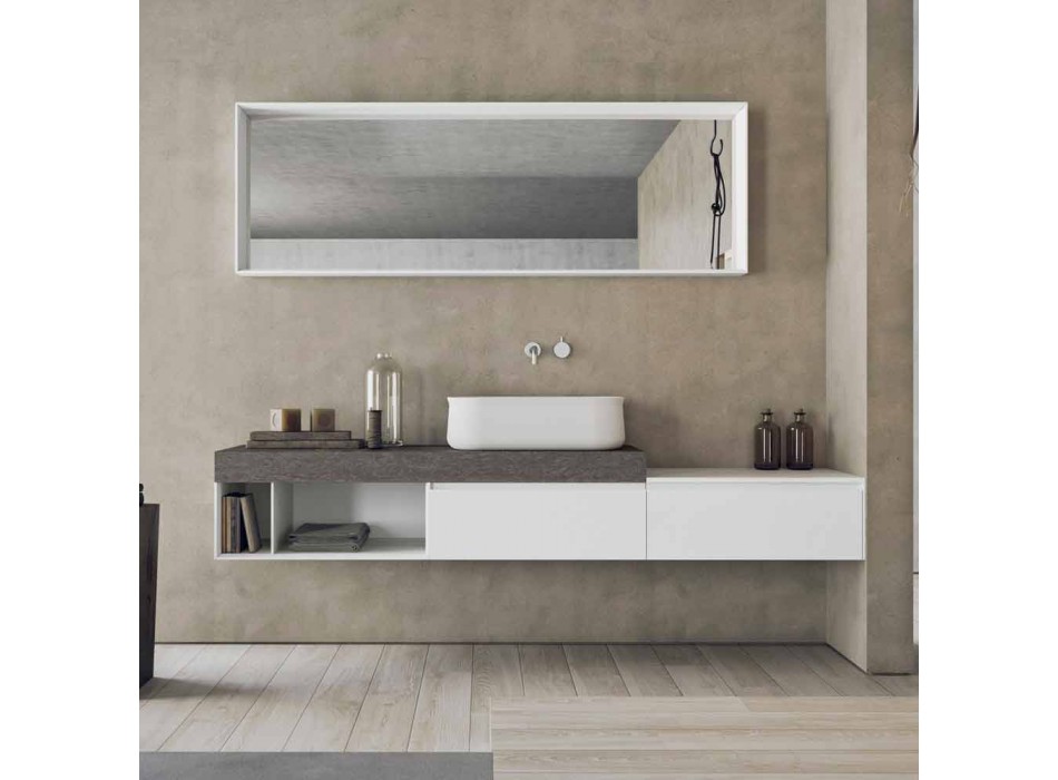 Moderne und hängende Zusammensetzung von Design-Badmöbeln - Callisi2 Viadurini