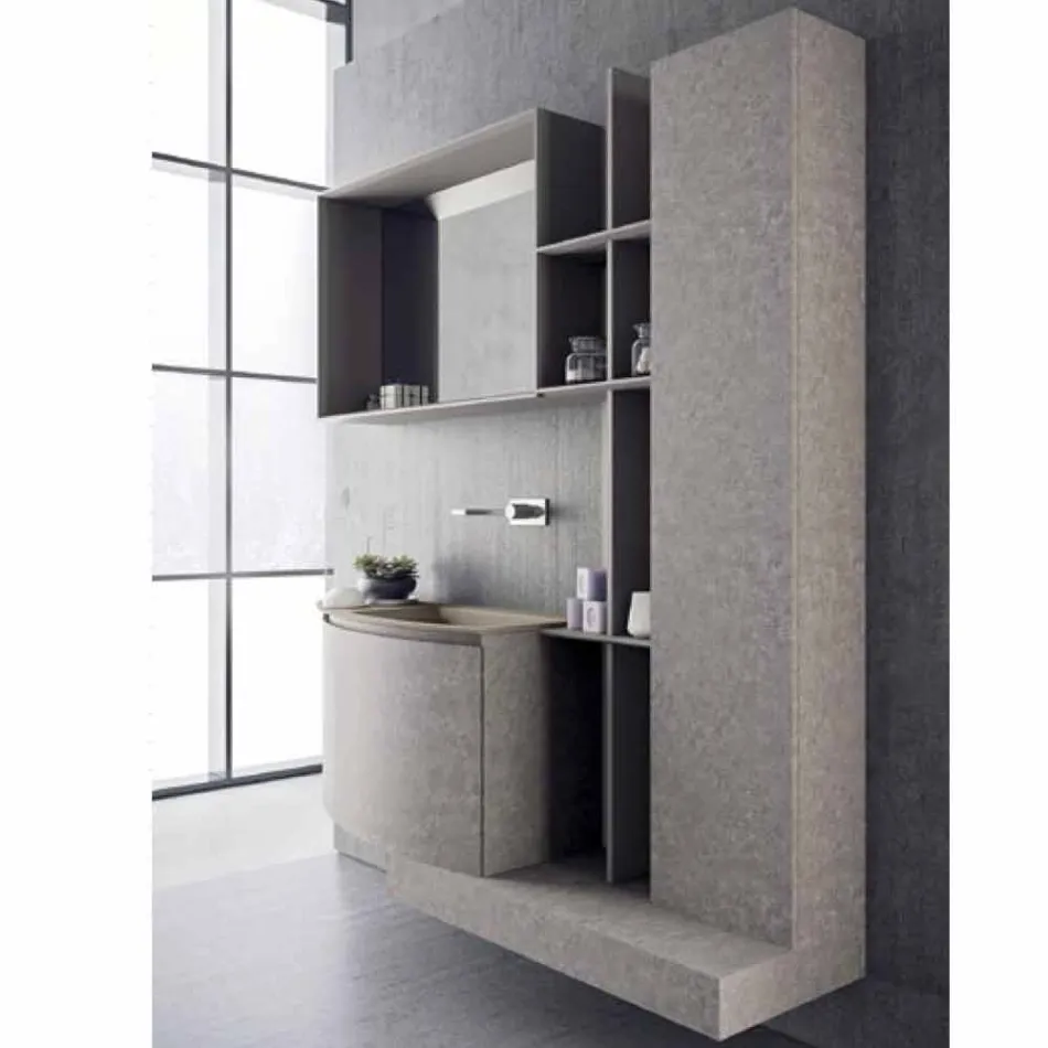 Badezimmerzusammensetzung, moderne italienische Designfederung - Callisi10 Viadurini