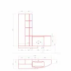 Badezimmerzusammensetzung, moderne italienische Designfederung - Callisi10 Viadurini