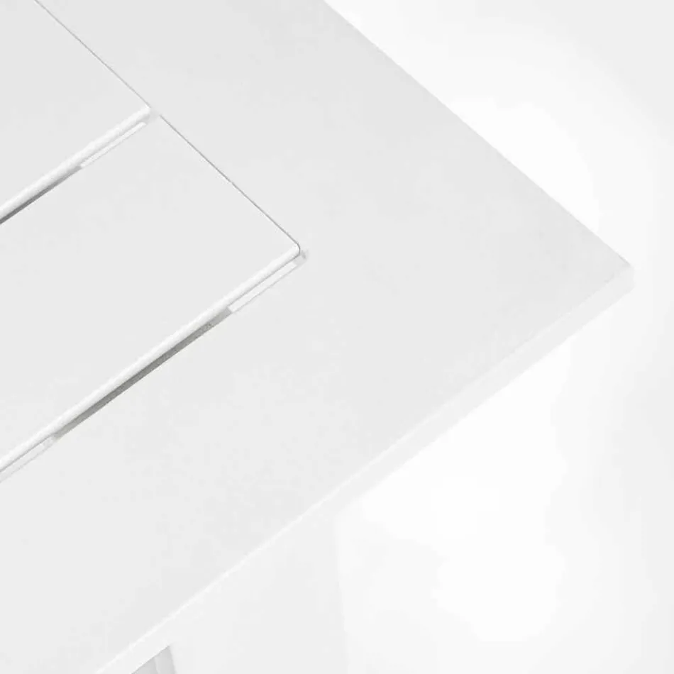 Wohnzimmerzusammensetzung im Freien in Aluminium mit Stoffkissen - Yoshi Viadurini