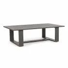 Wohnzimmerzusammensetzung im Freien in Aluminium mit Stoffkissen - Yoshi Viadurini