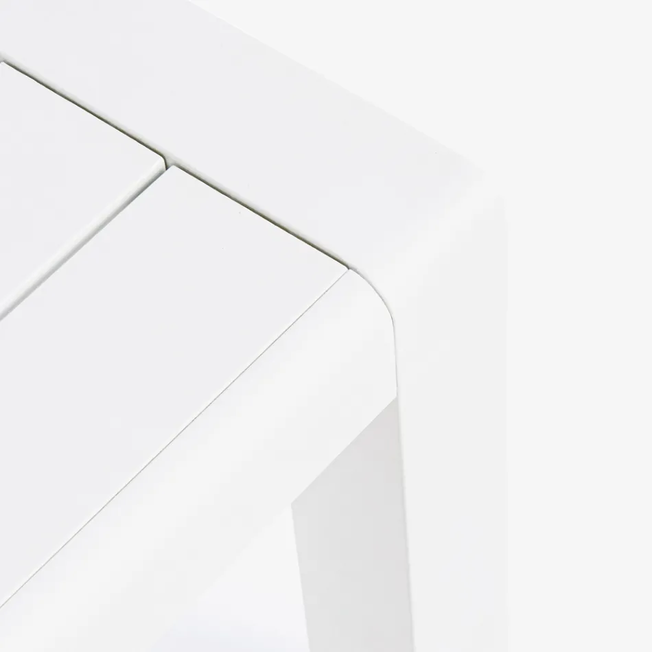 Outdoor-Wohnzimmerkomposition aus Aluminium und Stoff, Homemotion – Francine Viadurini