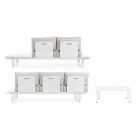 Wohnzimmerzusammensetzung im Freien aus Aluminium und Homemotion-Stoff - Francine Viadurini