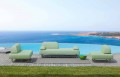 Outdoor Wohnzimmer Zusammensetzung in Made in Italy Design Stoff - Selia