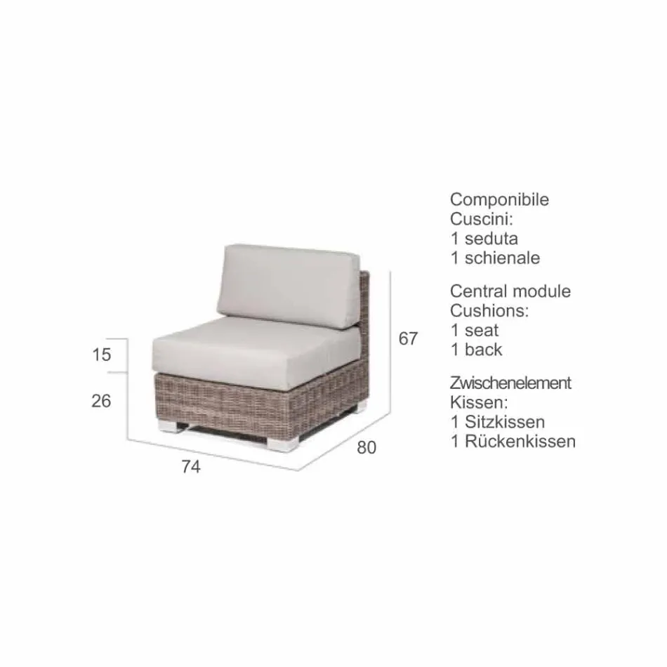 Zusammensetzung Wohn von Kunsthandwerk Garten Ania, modernes Design Viadurini