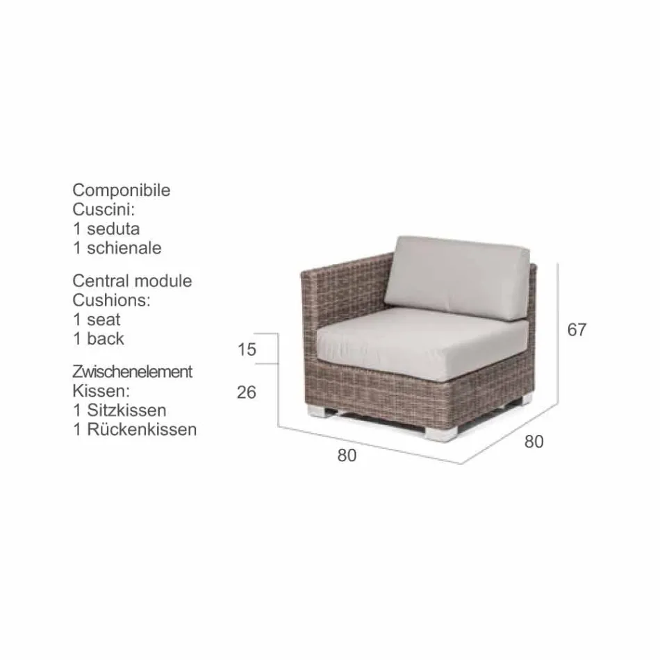 Zusammensetzung Wohn von Kunsthandwerk Garten Ania, modernes Design Viadurini