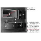 Suspended Design Zusammensetzung, Modernes Design Badmöbel - Callisi5 Viadurini