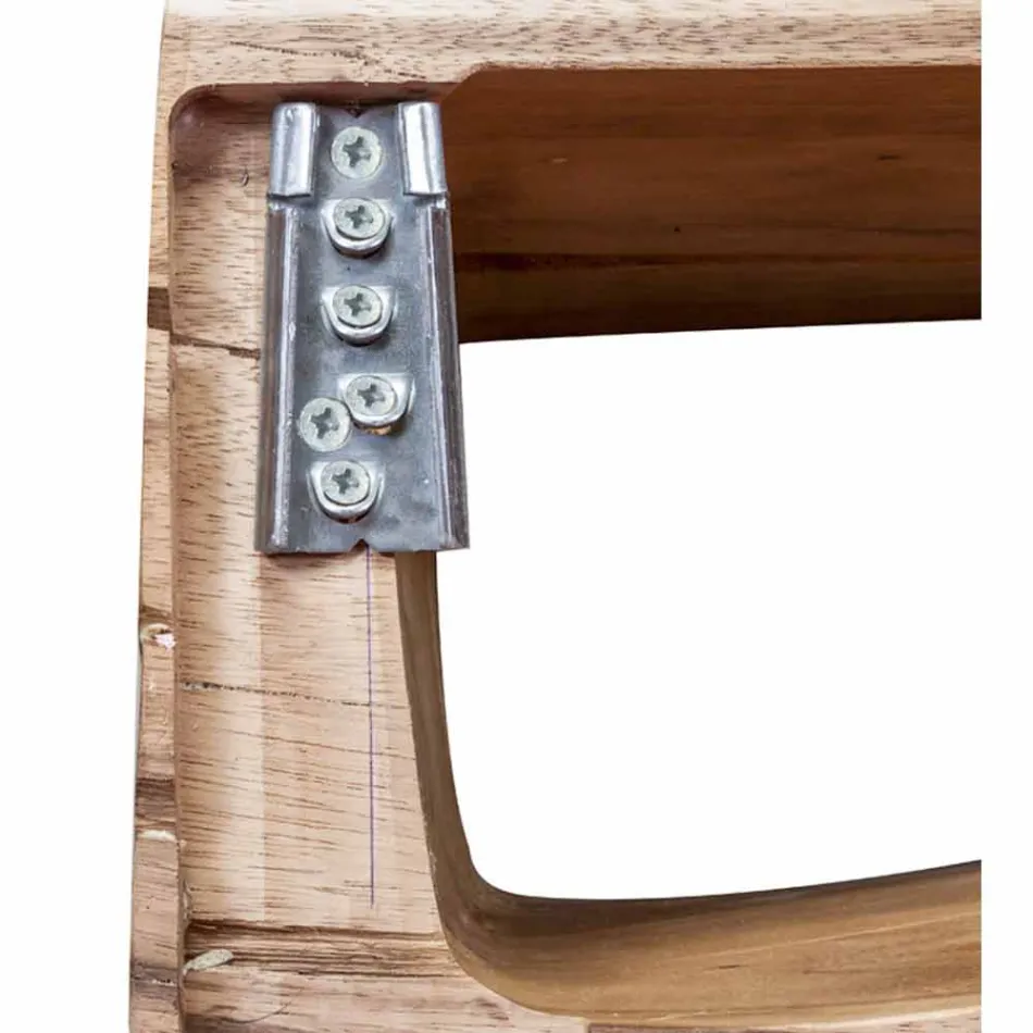 Hängende Zusammensetzung von Badmöbeln aus modernem Teakholz - Kristi Viadurini