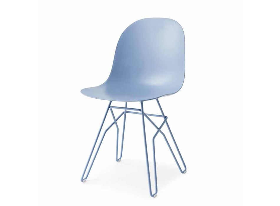 Connubia Calligaris Academy moderner Design Stuhl aus Italien, 2 Stück Viadurini