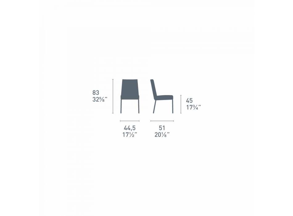 Connubia Calligaris Academy Basic Design Stuhl aus Massivholz, 2 Stück Viadurini