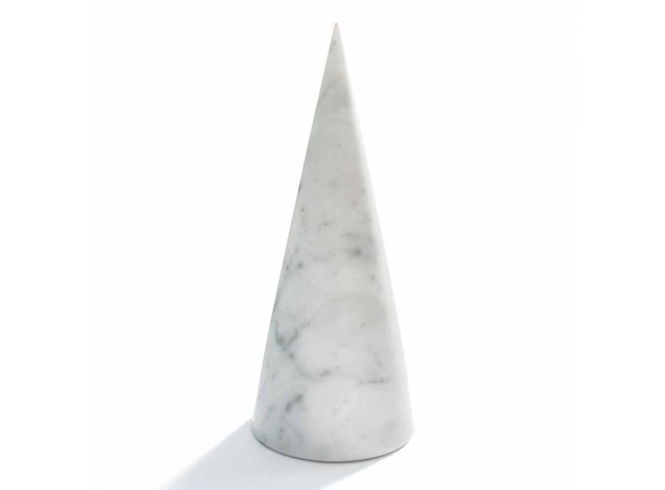 Großer dekorativer Kegel aus weißem Carrara-Marmor Made in Italy - Connu Viadurini