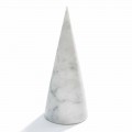 Großer dekorativer Kegel aus weißem Carrara-Marmor Made in Italy - Connu