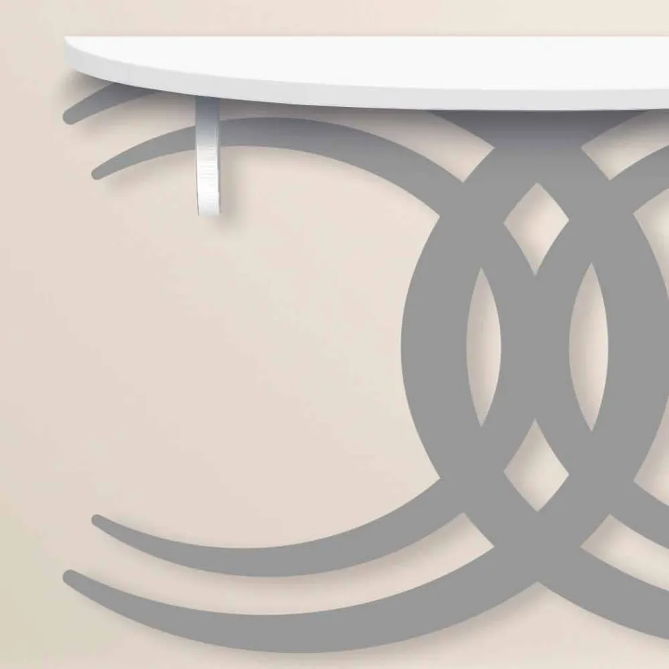 Wandkonsole für modernes Design in weißem und grauem Holz - Coco Viadurini