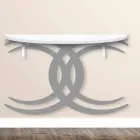 Wandkonsole für modernes Design in weißem und grauem Holz - Coco Viadurini