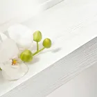 Wandkonsolentisch aus grauweißem Holz oder Corten und Plexiglas - Leopardi Viadurini