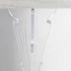 Wandkonsolentisch aus grauweißem Holz oder Corten und Plexiglas - Leopardi Viadurini