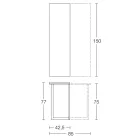 Ausziehbare Konsole 150 cm aus Metall und Melamin Made in Italy - Klappe Viadurini