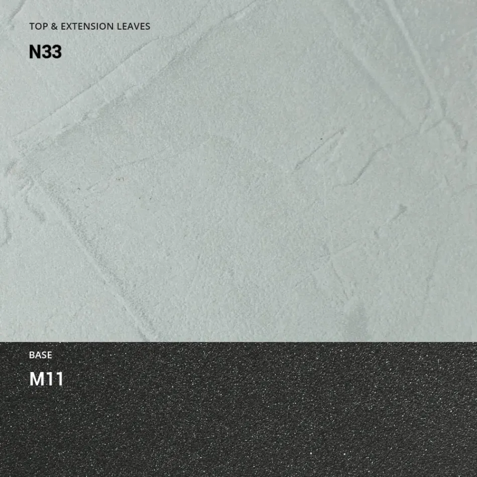 Ausziehbare Konsole 150 cm aus Metall und Melamin Made in Italy - Klappe Viadurini