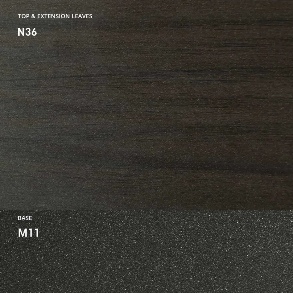 Ausziehbare Konsole 150 cm aus Metall und Melamin Made in Italy - Klappe Viadurini